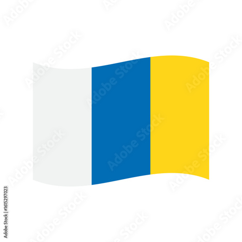 Flag of Canary islands emoji symbol sign icon vector illustration isolated flat flag banner 