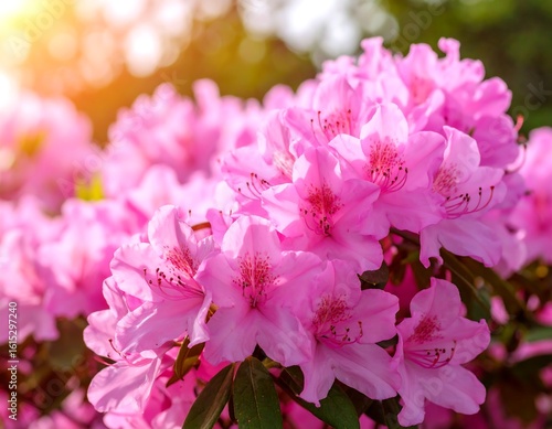 Close-up of vibrant pink azaleas