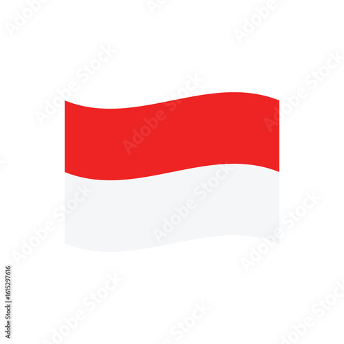Flag of Indonesia emoji symbol sign icon vector illustration isolated flat flag banner