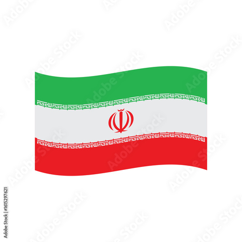 Flag of Iran emoji symbol sign icon vector illustration isolated flat flag banner