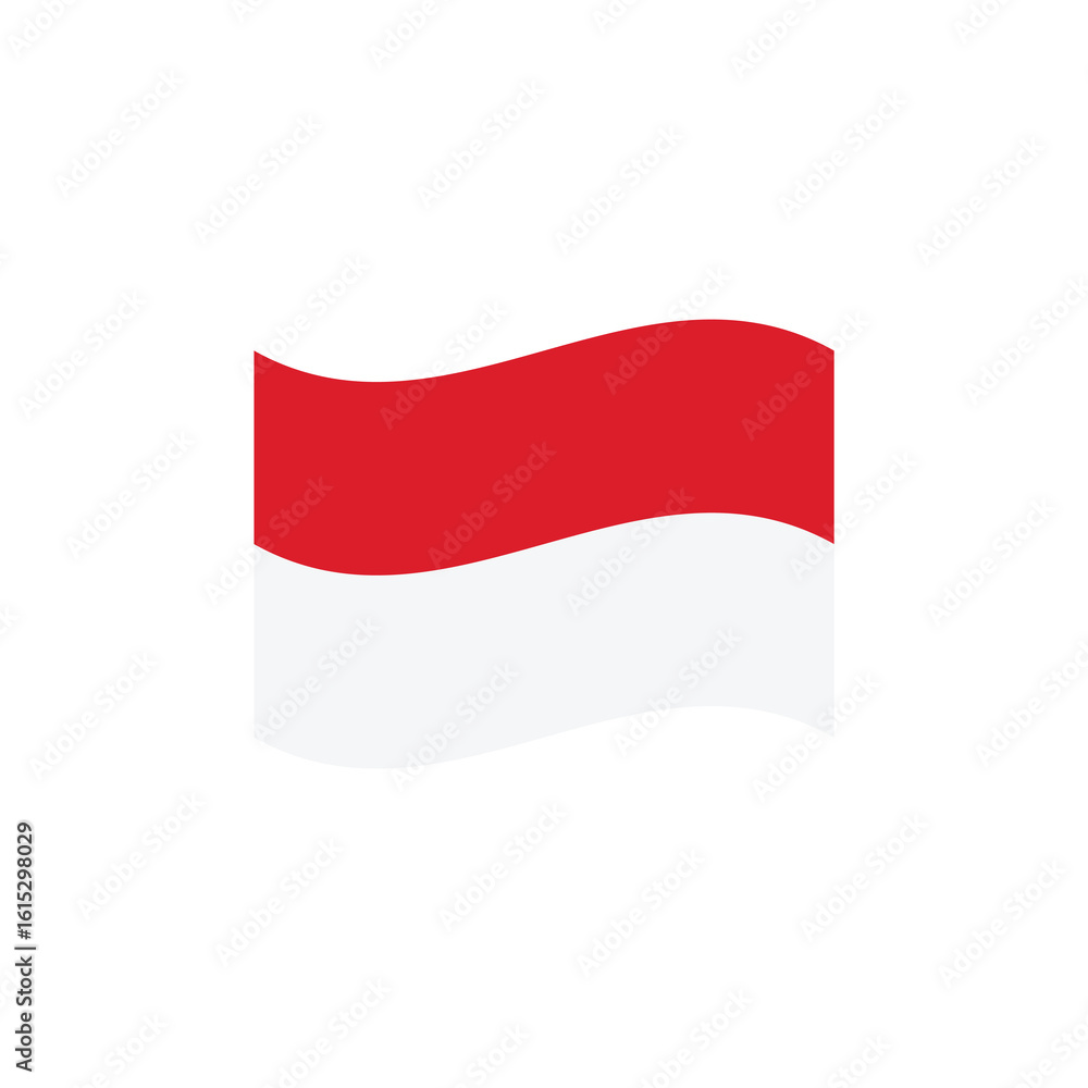 Naklejka premium Flag of Monaco emoji symbol sign icon vector illustration isolated flat flag banner