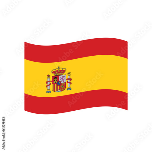 Flag of Spain emoji symbol sign icon vector illustration isolated flat flag banner