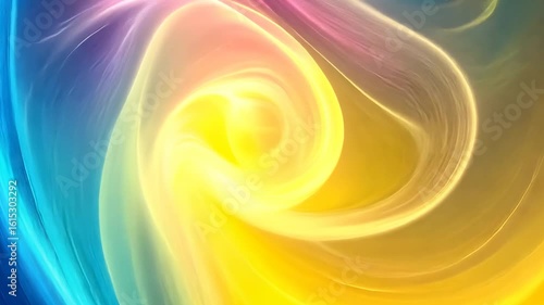 Abstract Rainbow Swirls: A Vibrant Digital Artwork