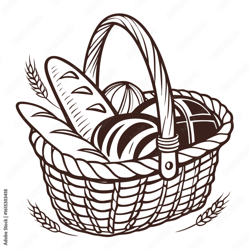Obraz premium Basket with apples