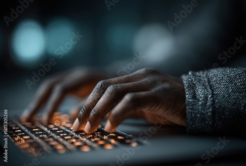 Zero trust security model and architecture. Access control through user authentication and identity verification. Businessman using laptop computer with device authentication. High quality