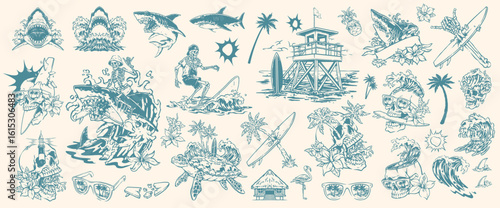 Tropical tattoo designs for summer