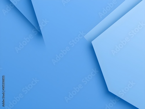 Modern Abstract Background with Geometric Shapes in Blue and Gray Tones – Clean 4K Design for Business or Presentation Use (AI Generated)