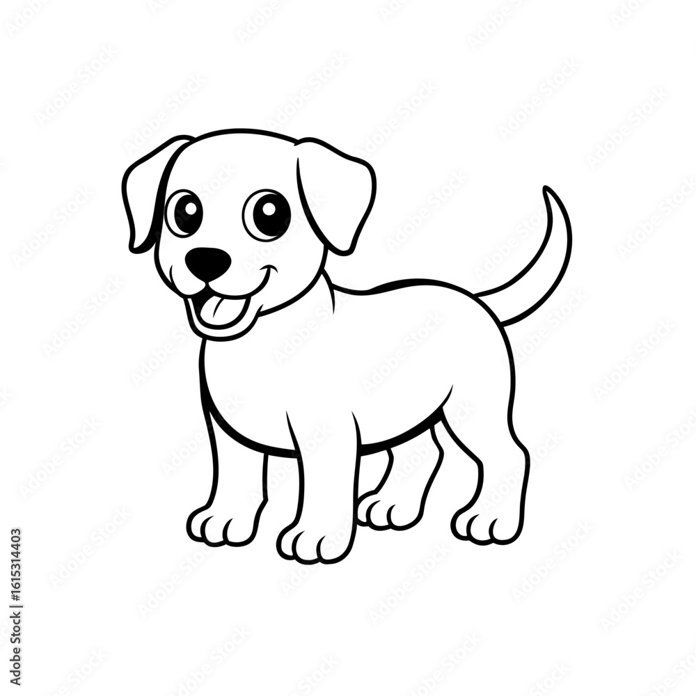 Minimalist Puppy Line Drawing Clean Cartoon Dog Vector for Kids Coloring, Stickers & Pet Projects Minimalist Puppy Line Drawing Clean Cartoon Dog Vector for Kids Coloring, Stickers & Pet Projects