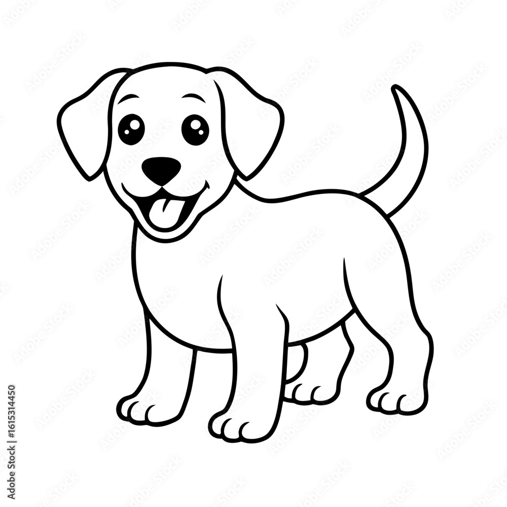 Minimalist Puppy Line Drawing Clean Cartoon Dog Vector for Kids Coloring, Stickers & Pet Projects Minimalist Puppy Line Drawing Clean Cartoon Dog Vector for Kids Coloring, Stickers & Pet Projects
