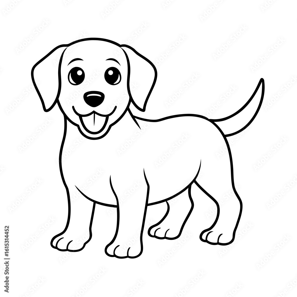 Minimalist Puppy Line Drawing Clean Cartoon Dog Vector for Kids Coloring, Stickers & Pet Projects Minimalist Puppy Line Drawing Clean Cartoon Dog Vector for Kids Coloring, Stickers & Pet Projects