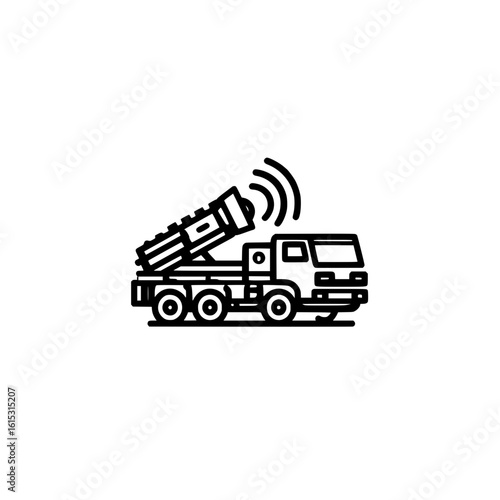 Military war truck icon vector illustration representing army vehicle transport and battlefield support