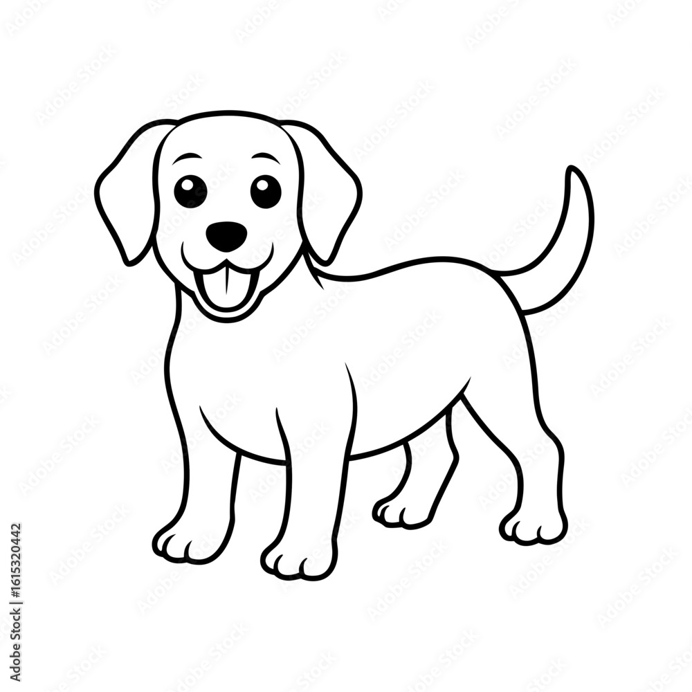 ute Cartoon Dog Line Art Vector Adorable Puppy Outline for Coloring Pages, Kids Art & Pet Design ute Cartoon Dog Line Art Vector Adorable Puppy Outline for Coloring Pages, Kids Art & Pet Design