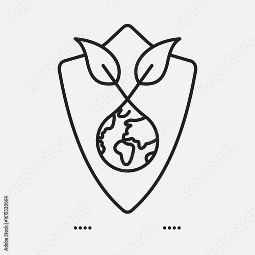 Line icon sustainability protect environment