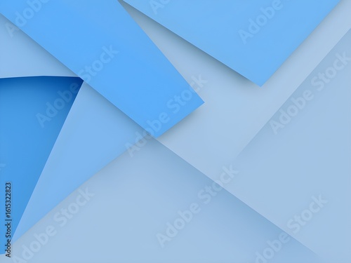 Modern Abstract Background with Geometric Shapes in Blue and Gray Tones – Clean 4K Design for Business or Presentation Use (AI Generated)