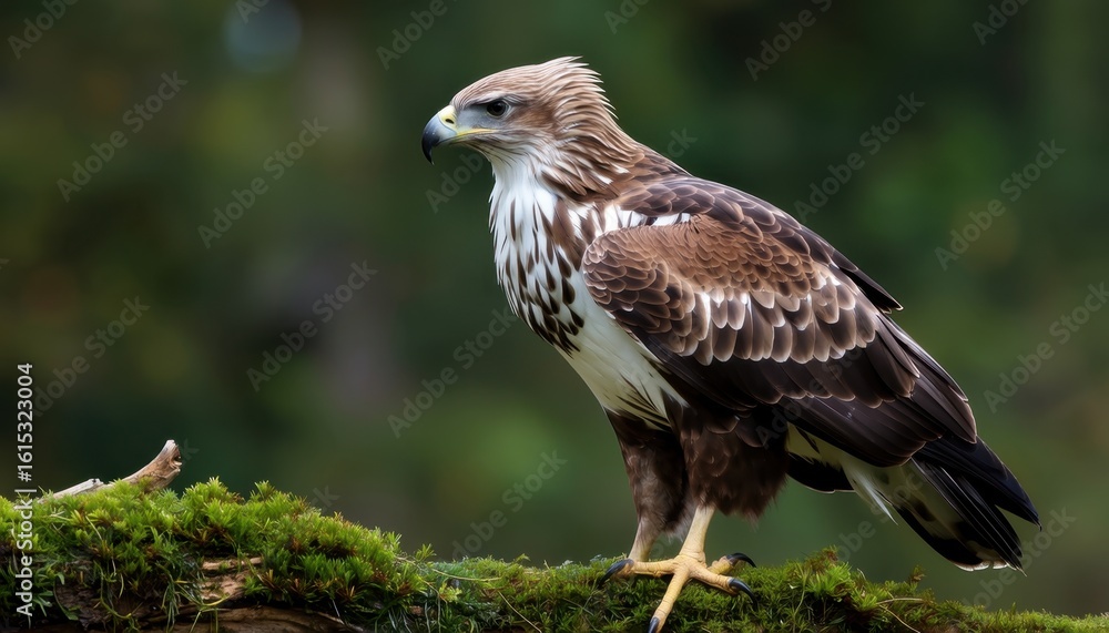 Hunting hawk in lush forest wildlife photography nature scene close-up viewpoint bird of prey concept Hunting hawk in lush forest wildlife photography nature scene close-up viewpoint bird of prey concept