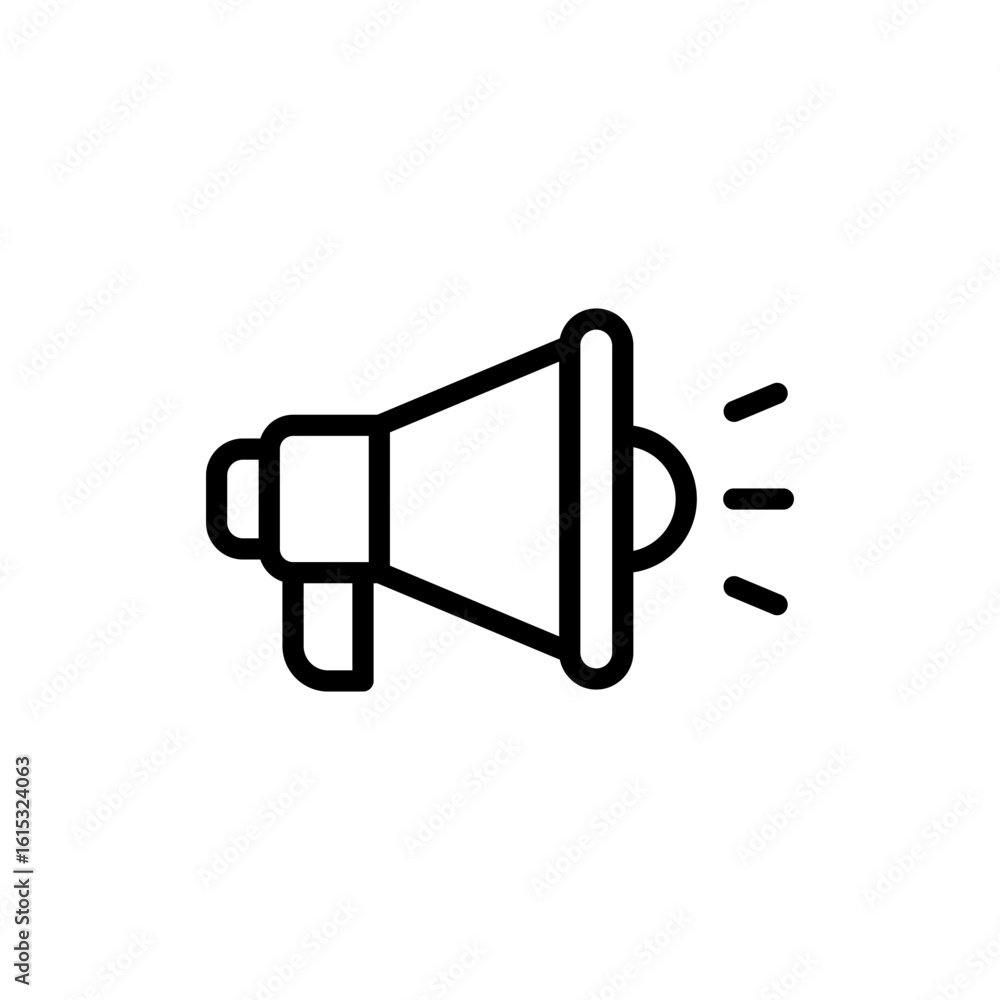 Fototapeta premium Megaphone icon symbol for apps and websites. Loudspeaker sign and symbol