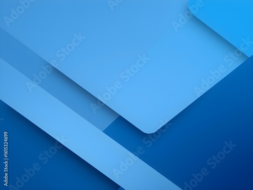 Modern Abstract Background with Geometric Shapes in Blue and Gray Tones – Clean 4K Design for Business or Presentation Use (AI Generated)