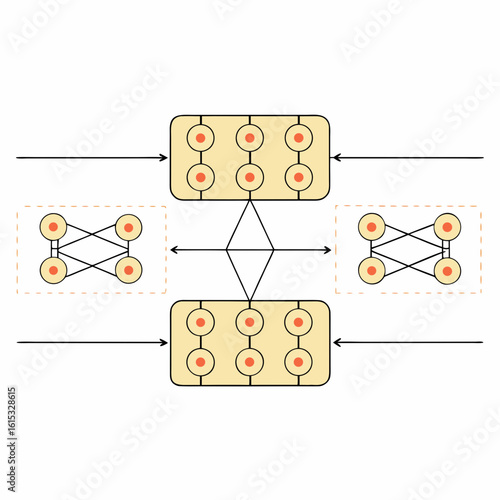 Neural Network Icon – Machine Learning Structure