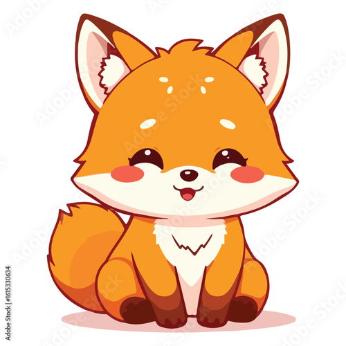 Cute Chibi Child Fox Smile