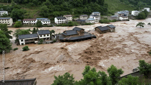 Wallpaper Mural flood, disaster, flash flood, catastrophe, tsunami Torontodigital.ca