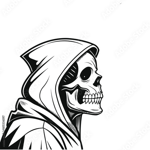 A black background highlights a skull and crossbones illustration, a scary symbol of death and danger, perfect for Halloween or pirate themes