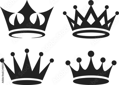 Royal crowns regal symbols ornate headwear monarchy