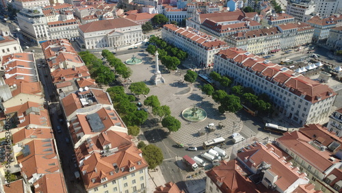 vista aérea Baixa de Lisboa Portugal