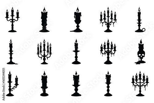 chandelier silhouette vector