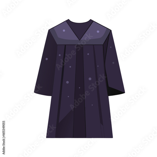 Dark academic robe with purple accents graduation