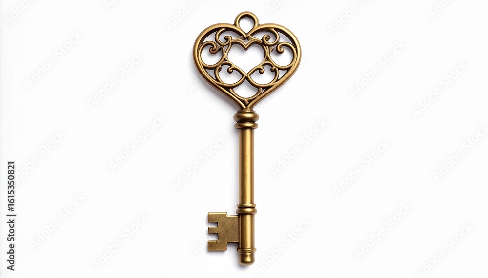 Obraz premium old key isolated on white