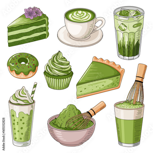 Matcha Green Tea Inspired Dessert Collection Delicious Cakes Drinks and Treats for a Refreshing Break