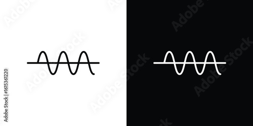 Wave sine icon for template logo, vector designs.