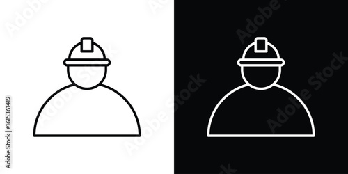 User helmet safety icon for template logo, vector designs.
