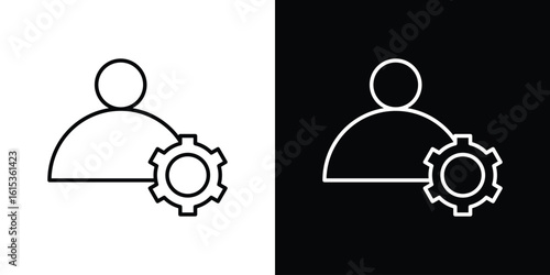 User gear icon for template logo, vector designs.