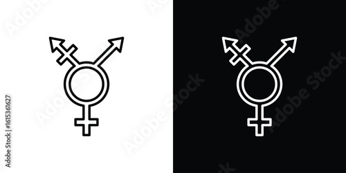 Transgender icon for template logo, vector designs.