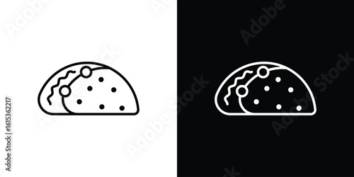 Taco icon for template logo, vector designs.
