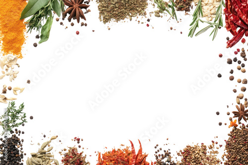 Fototapeta Naklejka Na Ścianę i Meble -  PNG Spices background border food.