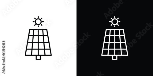 Solar panel icon for template logo, vector designs.