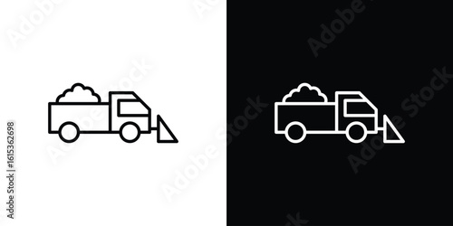Snowplow icon for template logo, vector designs.