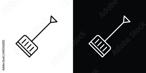 Snow shovel icon for template logo, vector designs.