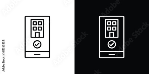 Reservation smartphone icon for template logo, vector designs.