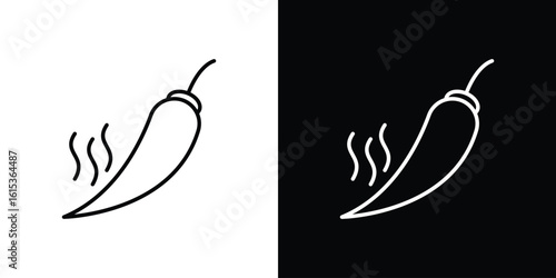 Pepper hot icon for template logo, vector designs.