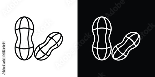 Peanut icon for template logo, vector designs.