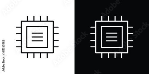 Microchip icon for template logo, vector designs.