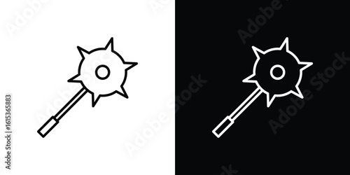 Mace icon for template logo, vector designs.