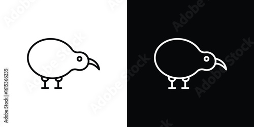 Kiwi bird icon for template logo, vector designs.