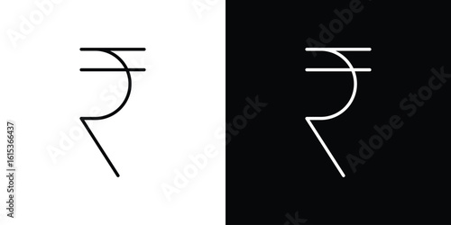 Indian rupee icon for template logo, vector designs.