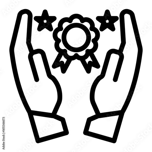 Customer Satisfaction Award Icon from Business Opportunity Collection (Outline Style)