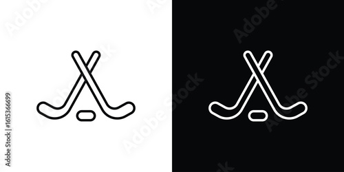 Hockey sticks icon for template logo, vector designs.