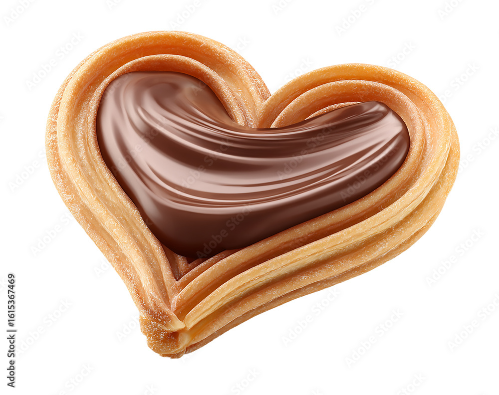 custom made wallpaper toronto digitalA heart shaped churro filled with chocolate on a  isolated on transparent background
